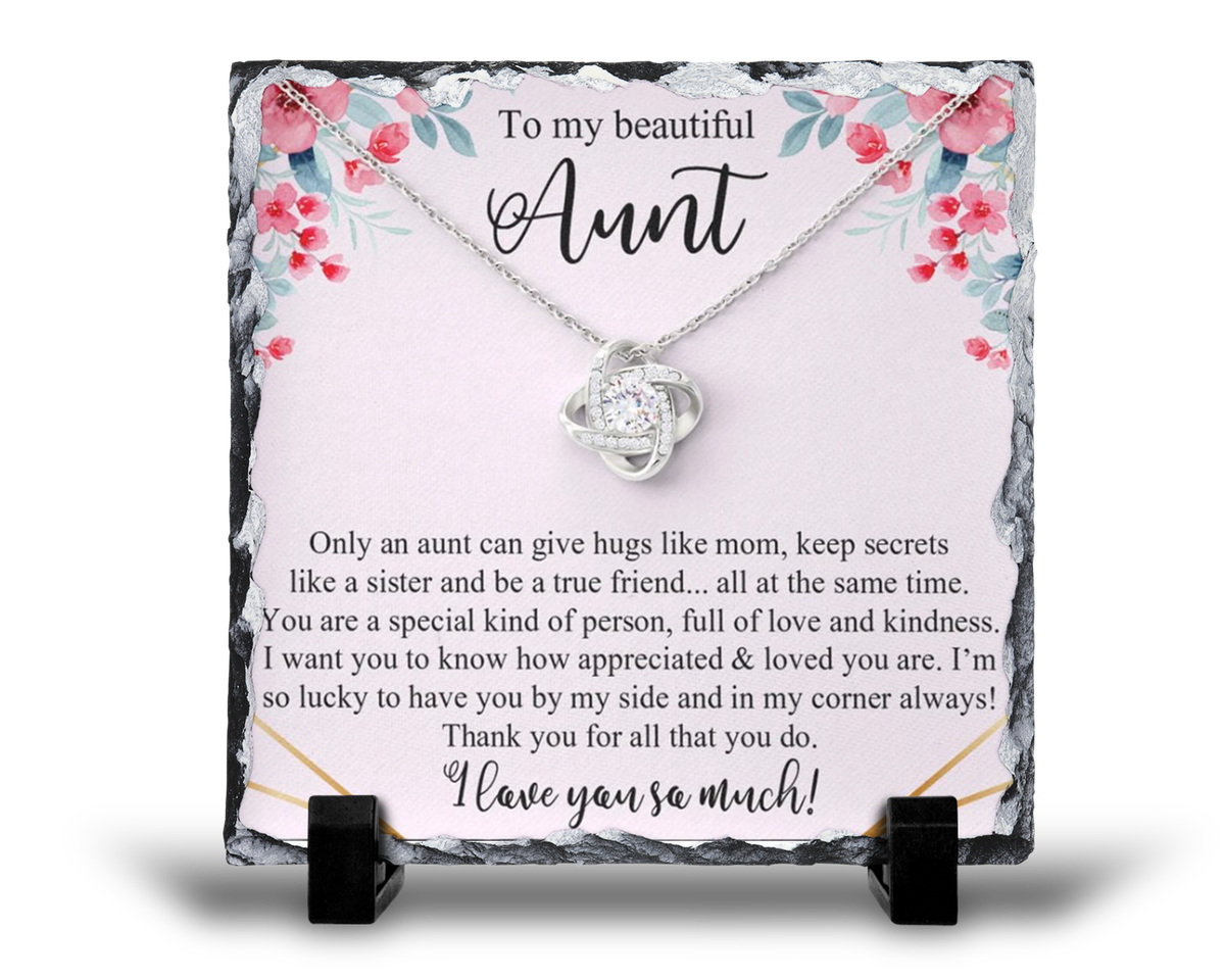 To My Beautiful Aunt Christmas Birthday Gift Rock Slate