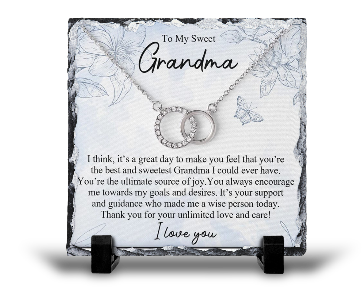To My Sweet Grandma Christmas Birthday Gift Rock Slate