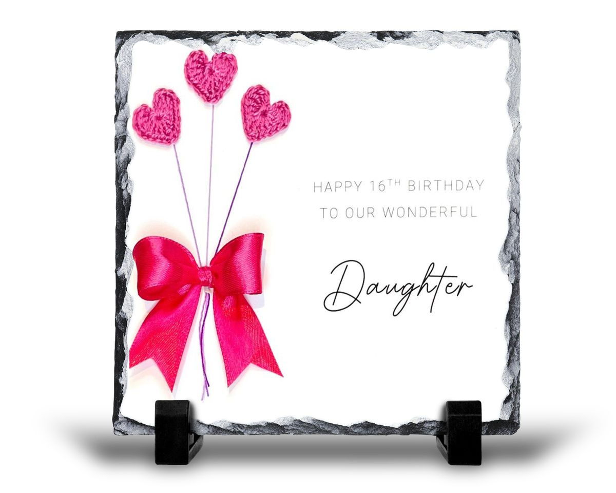 Happy 16th Birthday To Our Wonderful Daughter Christmas Gift Rock Slate