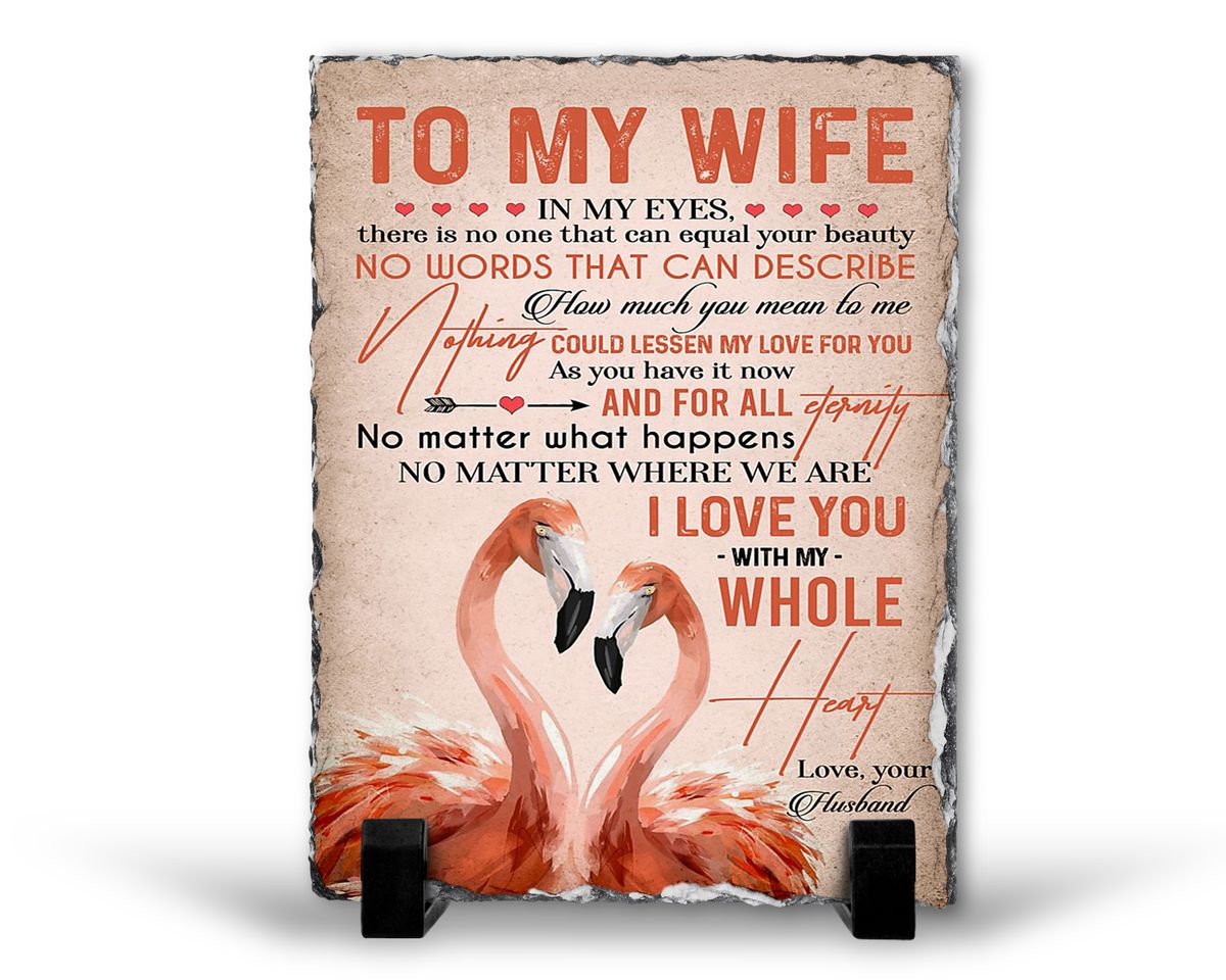 To My Wife IN MY EYES Anniversary Gift Rock Slate