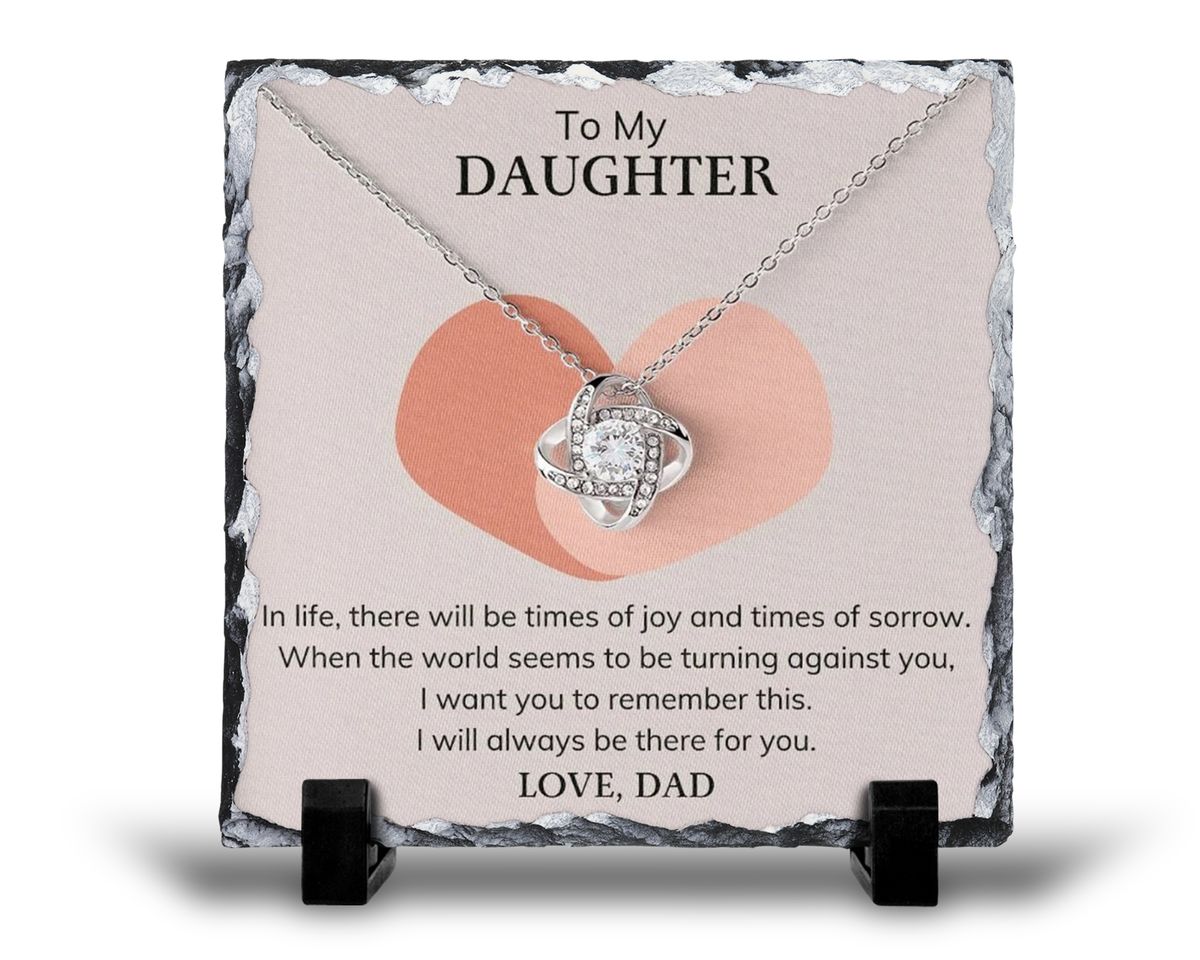 To My Daughter From Dad Gift Rock Slate